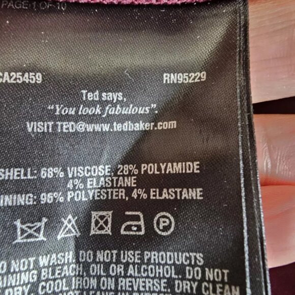 Ted Baker London Burgundy Midi Dress - Picture 11 of 12